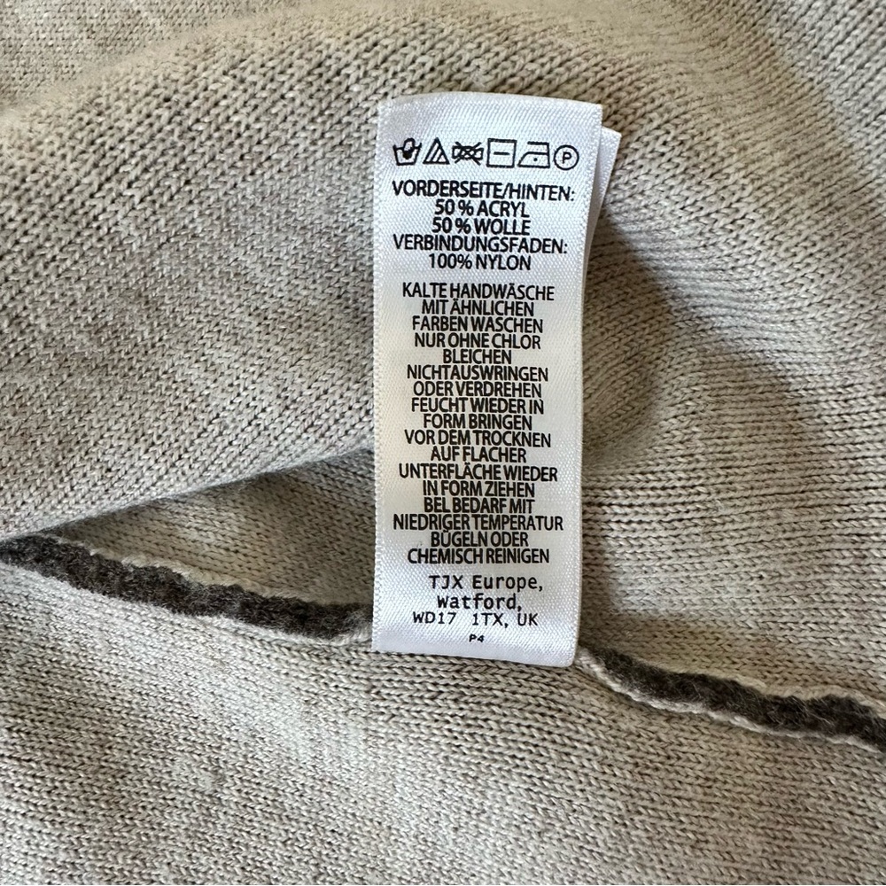 Equestrian Style Brown Wool Blend Sweater with Buckle Latch - Picture 10 of 13